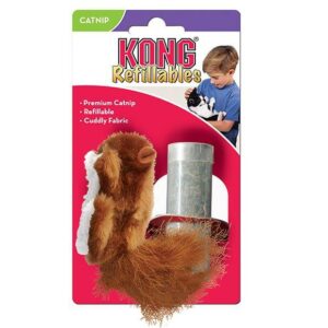 KONG Refillable Catnip Squirrel 10x5x2 cm.