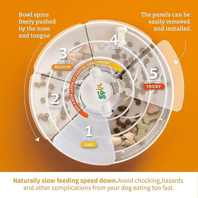 SPIN Interactive Feeder Spiral, Grey with Twister, Tricky