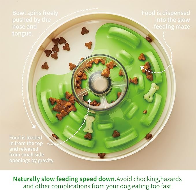 SPIN Interactive Feeder UFO Maze with Twister, Green